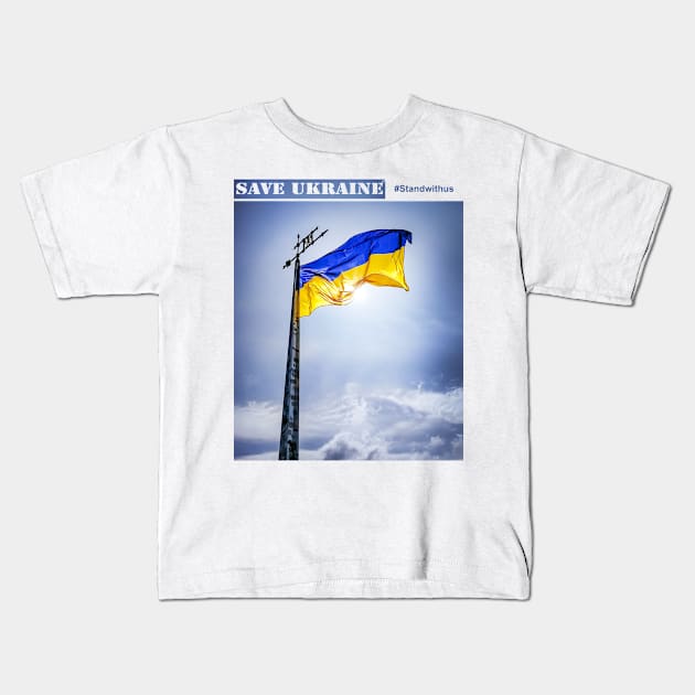 Save Ukraine Kids T-Shirt by Horisondesignz